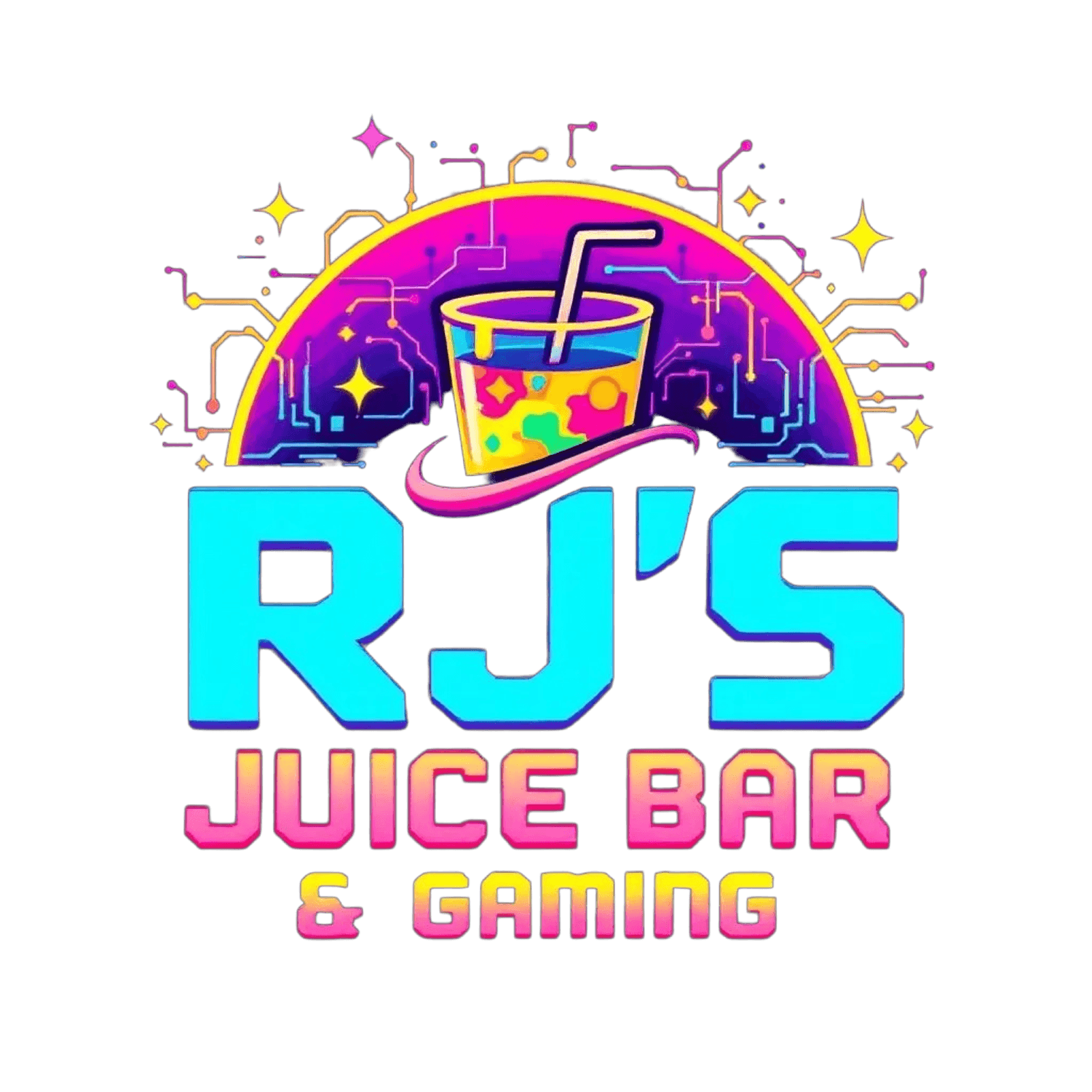 RJ'S Juice Bar & Gaming logo